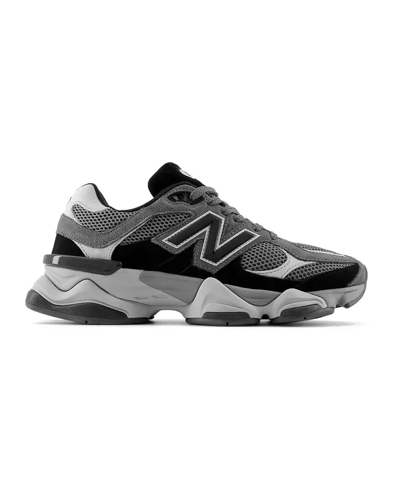 Modern Black Gray Suede Mesh Lifestyle Sneakers