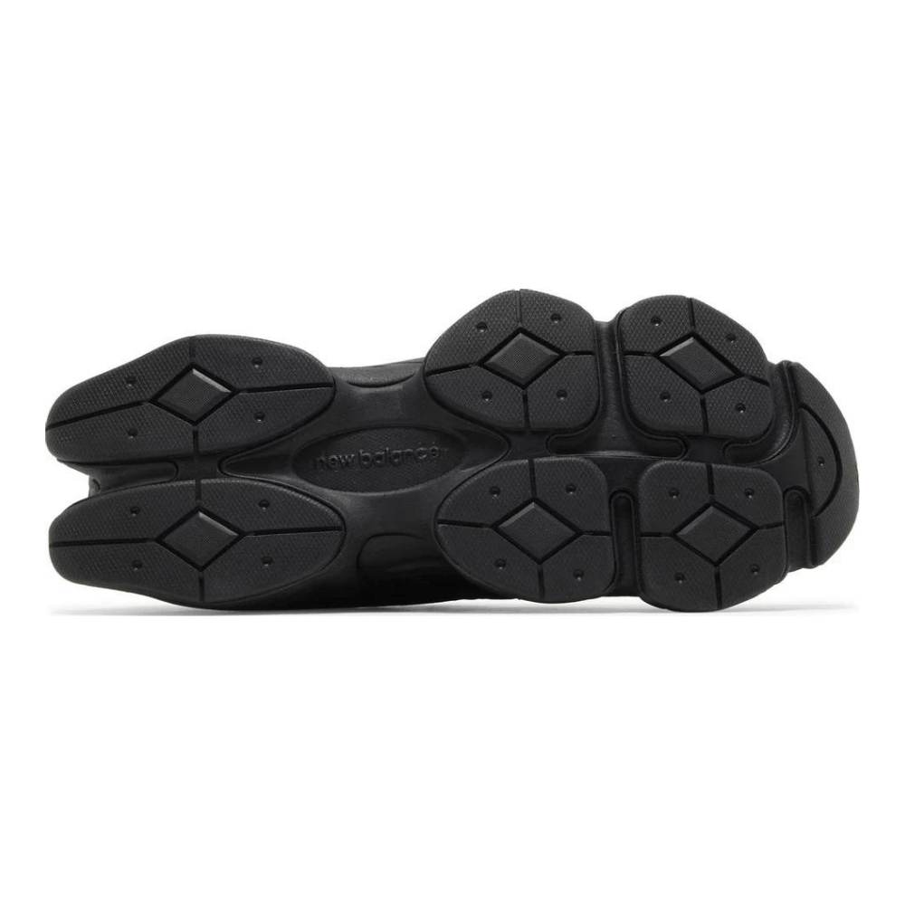 Triple Black Layered Mesh Suede Sneakers