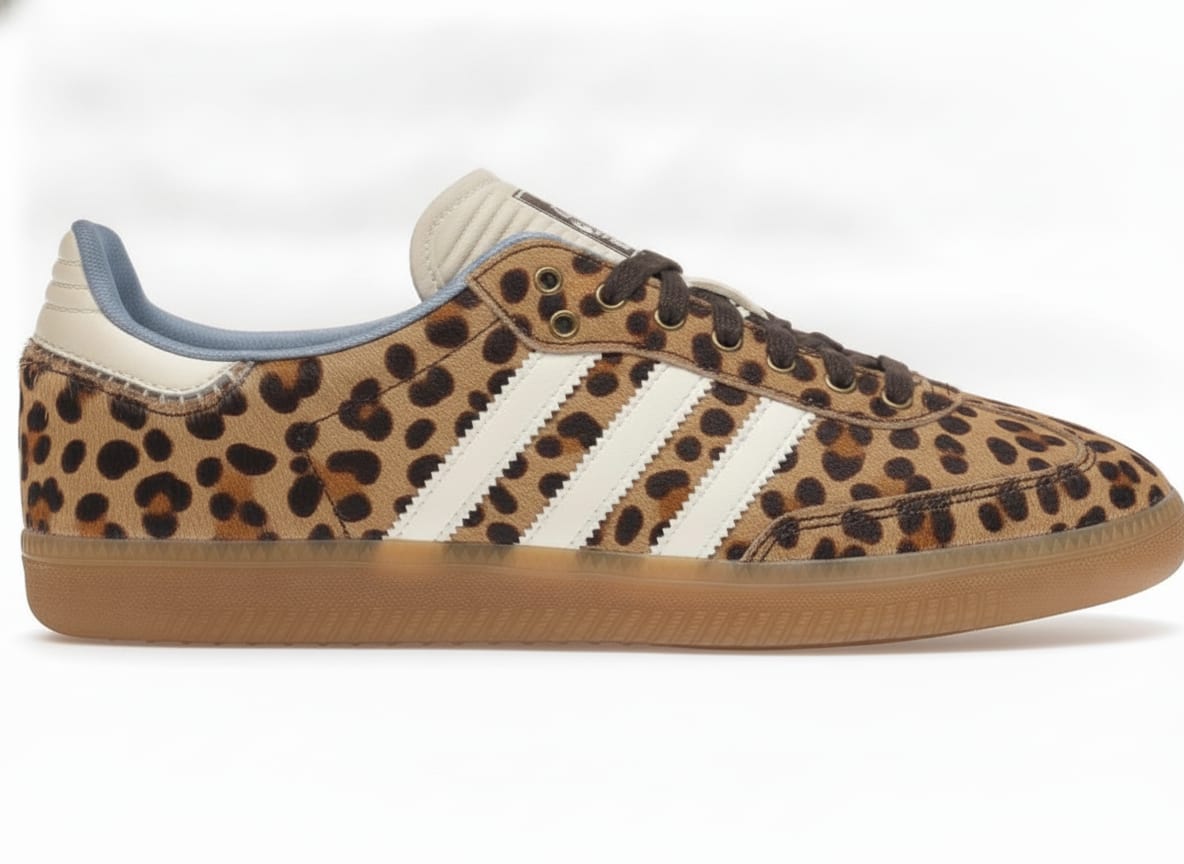 Low-Top Pony Hair Leopard Print Casual Sneakers