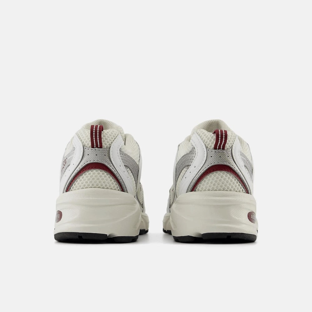 White and Red Retro Lifestyle Sneakers