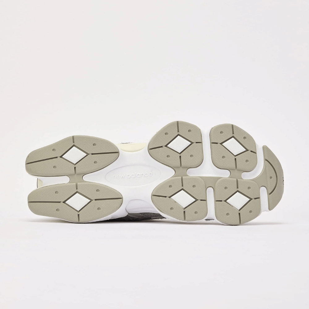 Contemporary Grey White Mesh Suede Sneakers