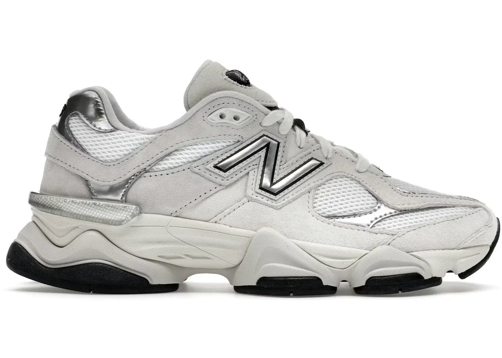 White Black Silver Mesh Suede Lifestyle Footwear