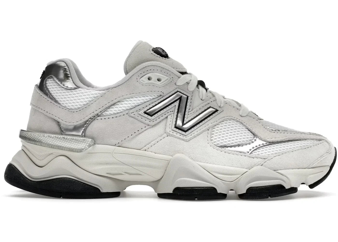 White Black Silver Mesh Suede Lifestyle Footwear
