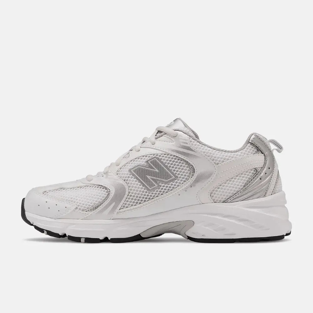 Classic White Mesh Synthetic Lifestyle Sneakers