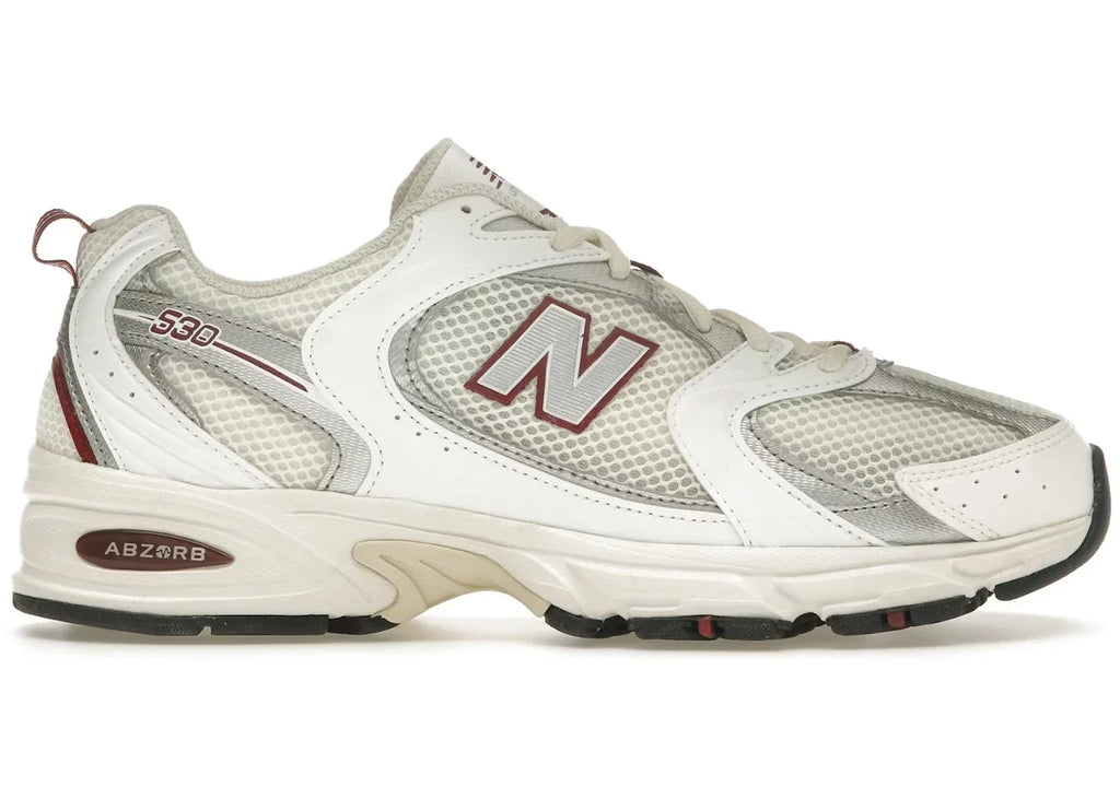 White and Red Retro Lifestyle Sneakers