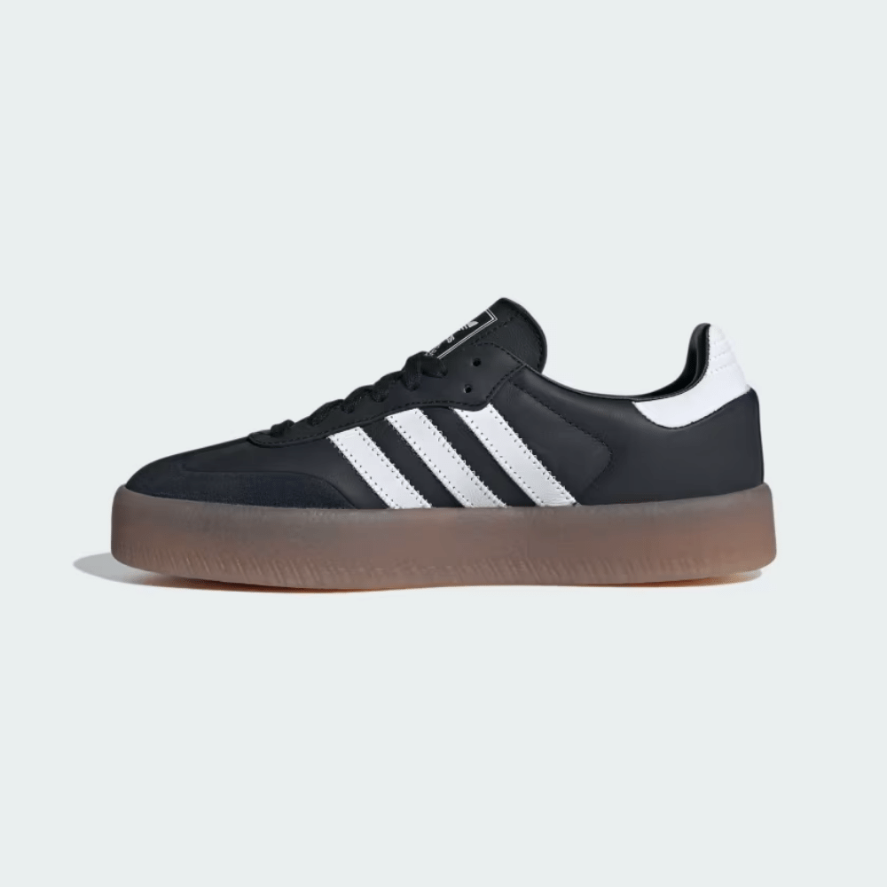 Elevated Black Platform Sneakers Metallic Gold