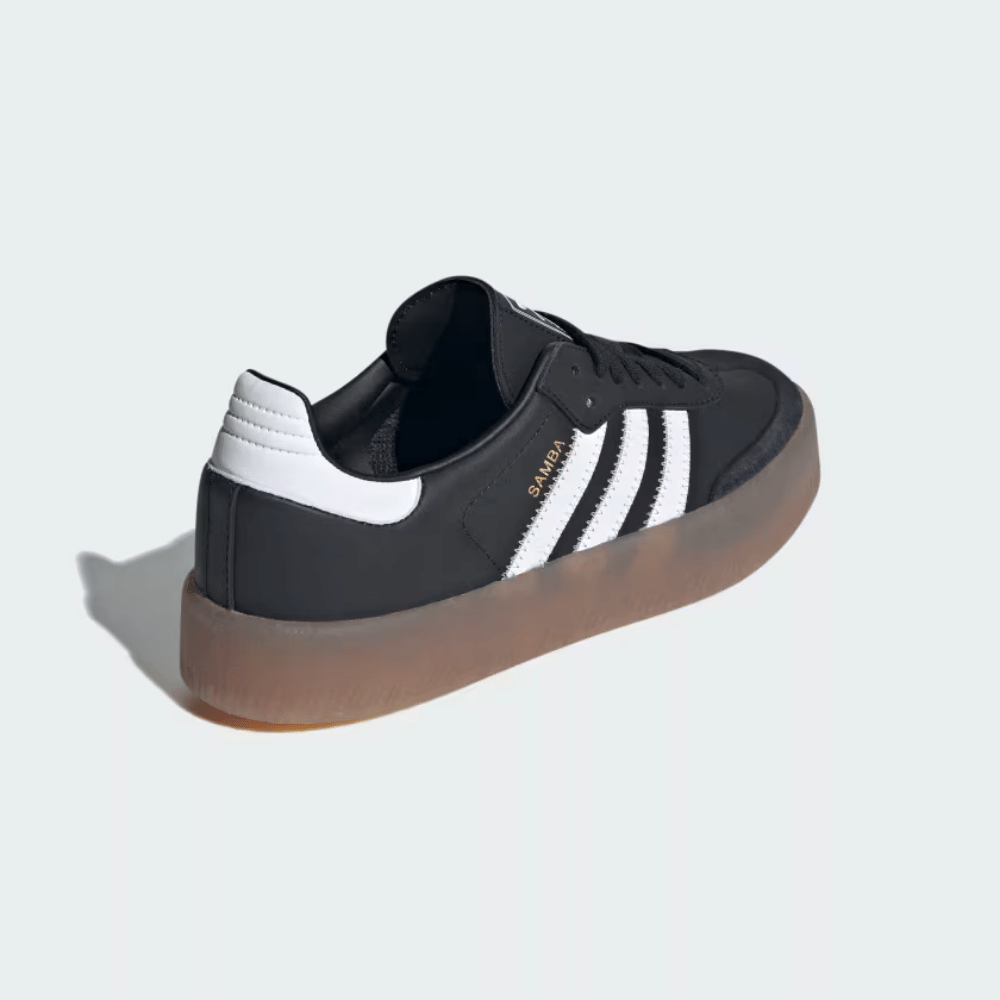 Elevated Black Platform Sneakers Metallic Gold