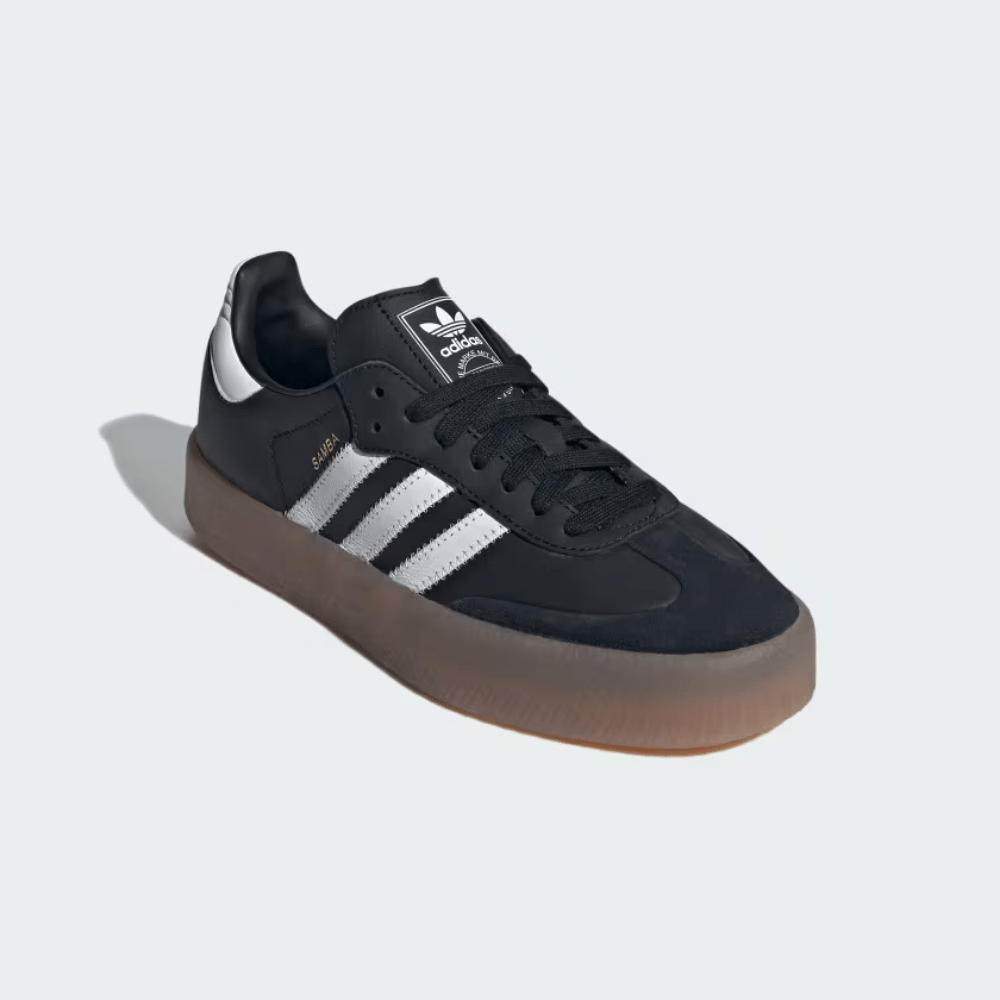 Elevated Black Platform Sneakers Metallic Gold