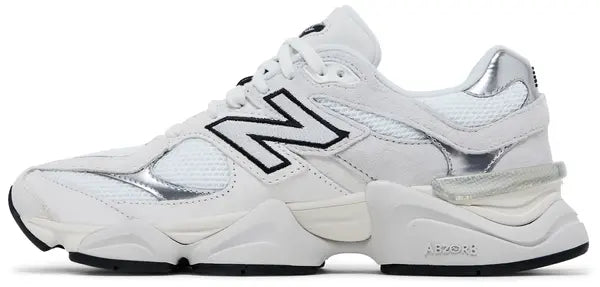 White Black Silver Mesh Suede Lifestyle Footwear