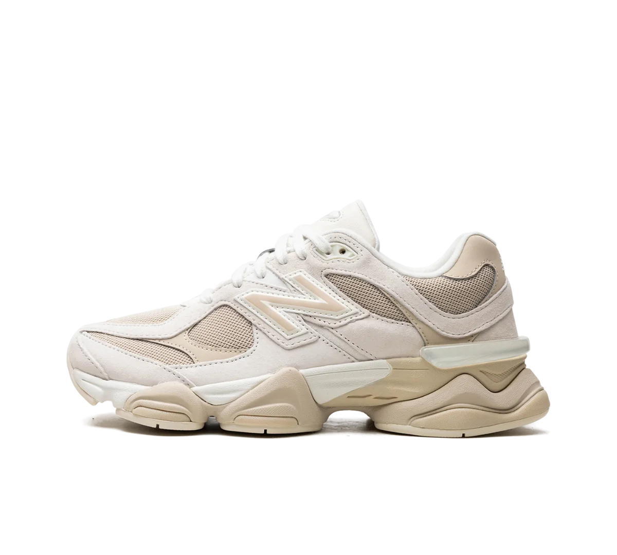 Beige Mesh Suede Lifestyle Sneakers