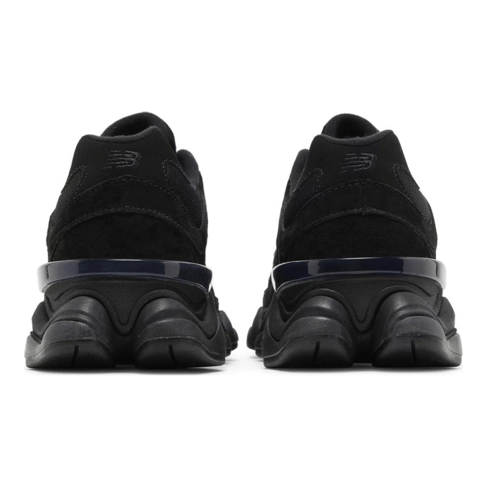 Triple Black Layered Mesh Suede Sneakers