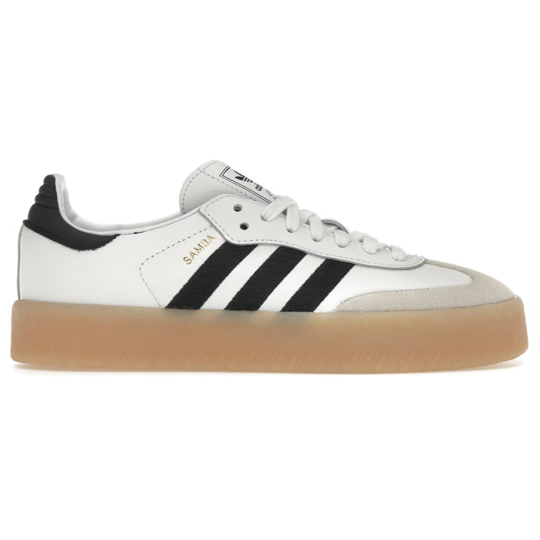 Elevated Platform Sneakers White Gold Accents