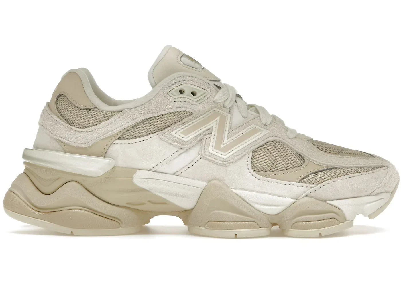 Beige Mesh Suede Lifestyle Sneakers