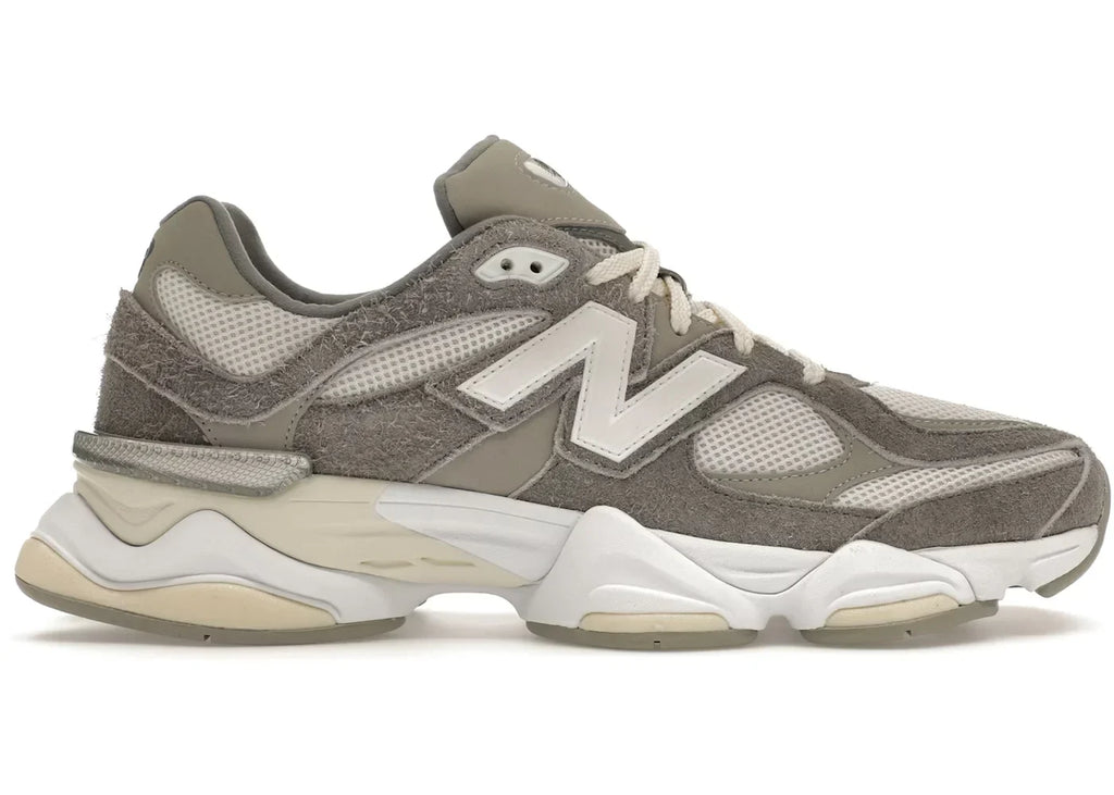 Contemporary Grey White Mesh Suede Sneakers