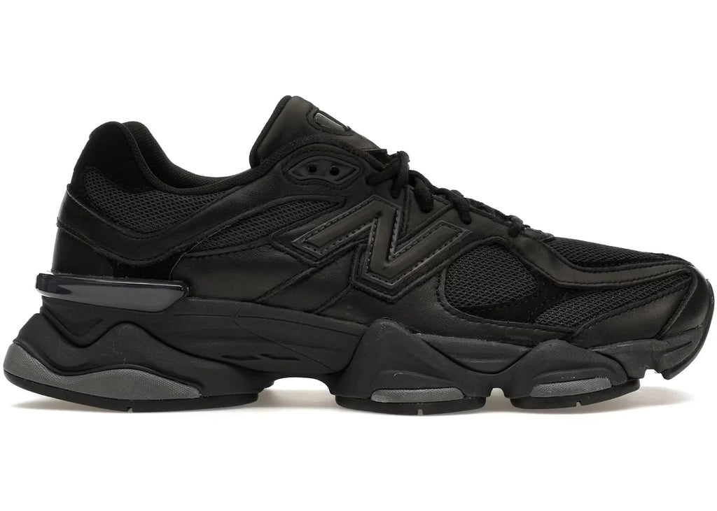 Triple Black Leather Mesh Lifestyle Sneakers