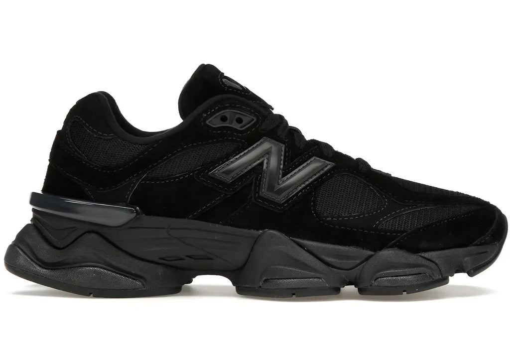 Triple Black Layered Mesh Suede Sneakers