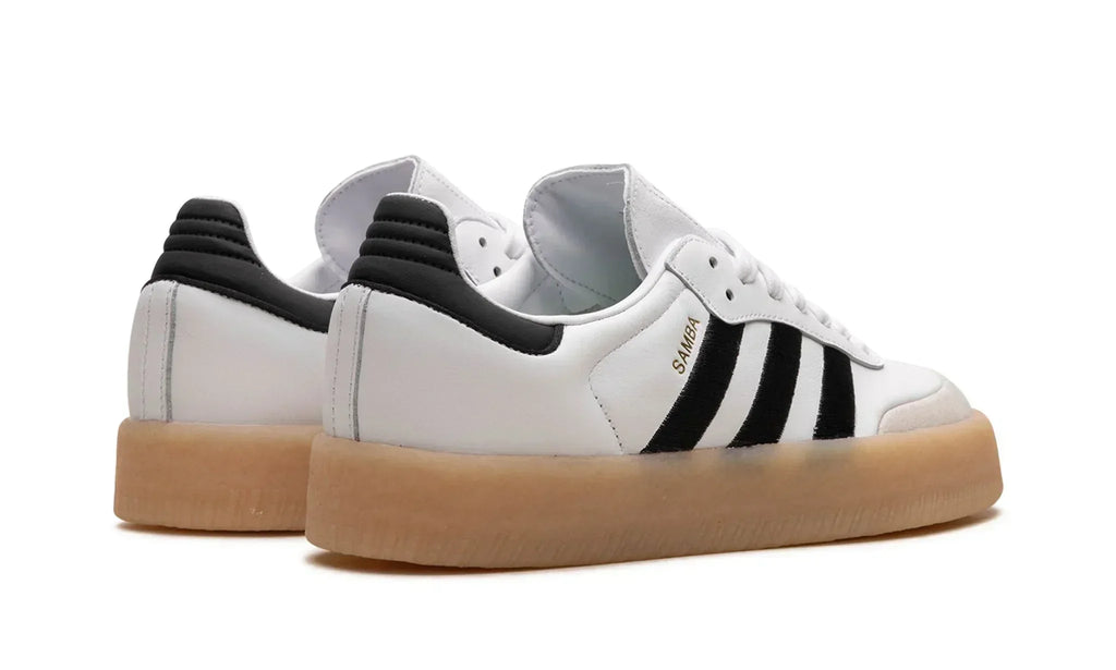 Elevated Platform Sneakers White Gold Accents