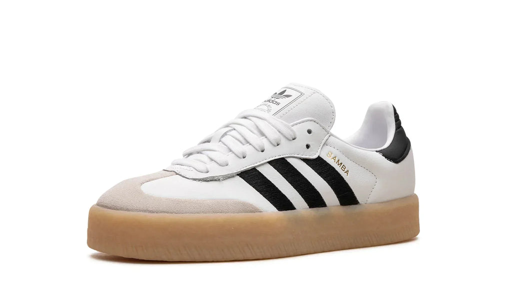 Elevated Platform Sneakers White Gold Accents