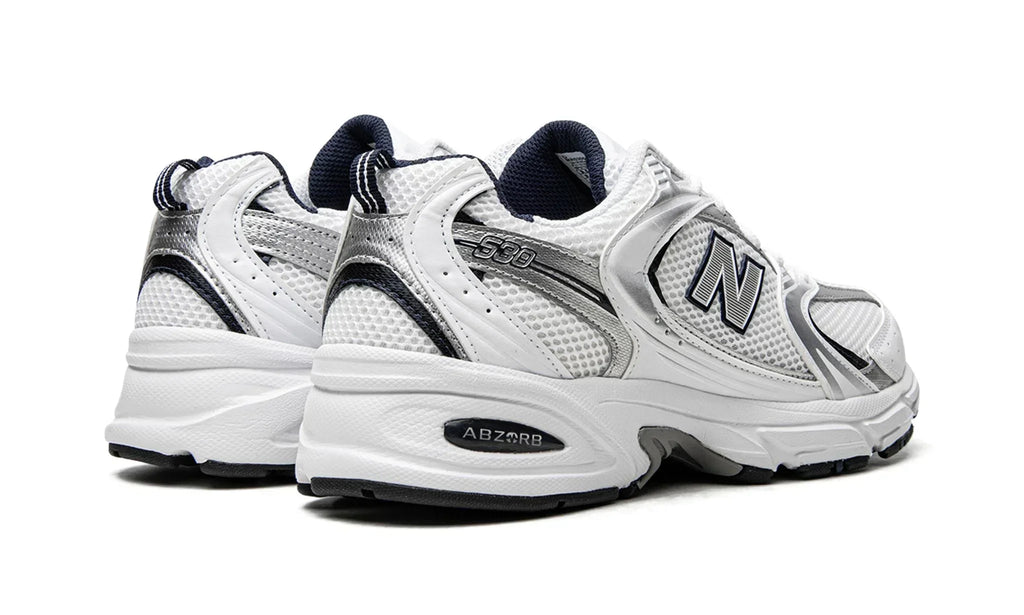 Versatile White Silver Navy Lifestyle Sneaker