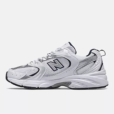 Versatile White Silver Navy Lifestyle Sneaker