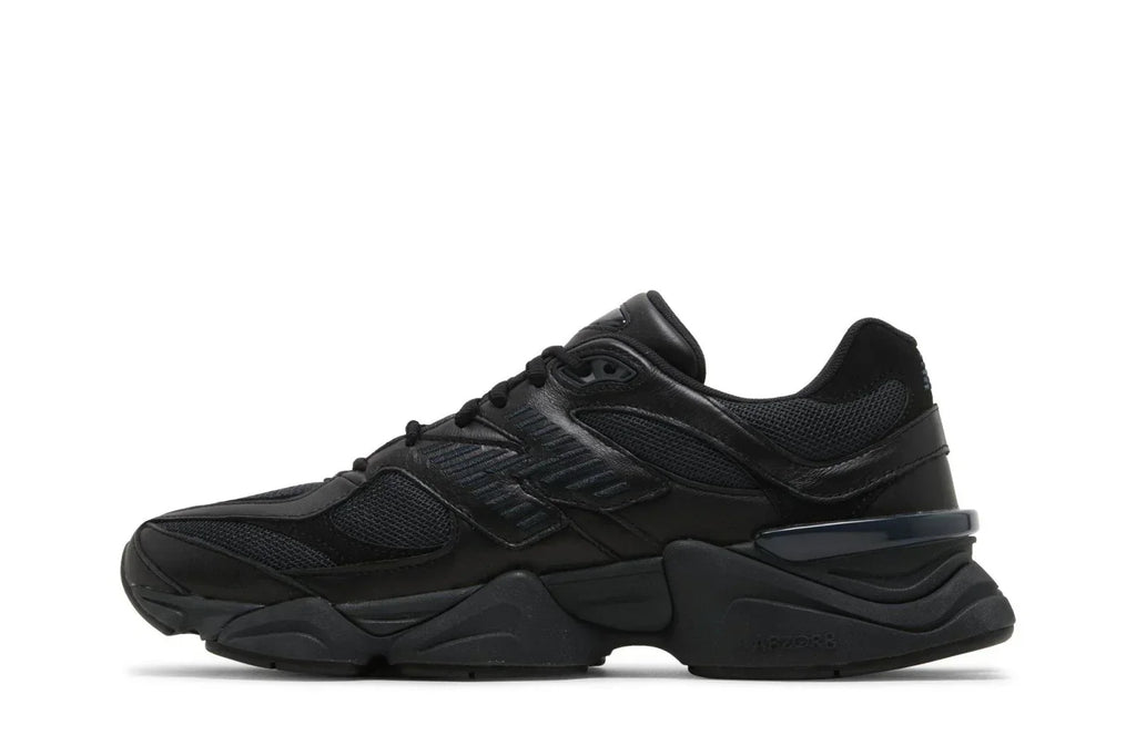 Triple Black Leather Mesh Lifestyle Sneakers